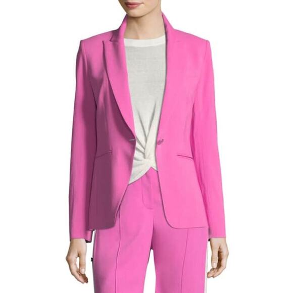 Veronica Beard Simone Dickey One Button Blazer Jacket Career Chic Pink Size 2 - Picture 1 of 8